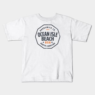 Ocean Isle Beach, NC Summertime Vacationing Memories Badge Kids T-Shirt